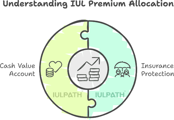 IUL Premium Allocation: Cash Value + Insurance Protection